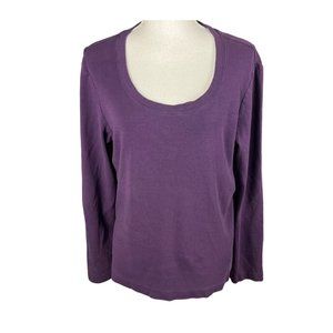 By Chico's Long Sleeve Tee Purple